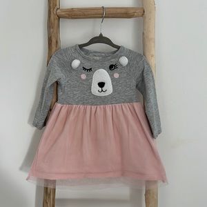 Carter’s Teddy Bear Pink and Grey Tutu Dress